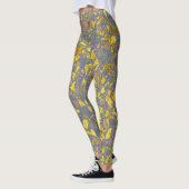 Modernes Gold Terrazzo Muster Leggings (Links)