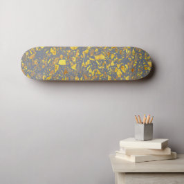 Modernes Gold Terrazzo Muster Skateboard