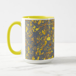 Modernes Gold Terrazzo Muster Tasse
