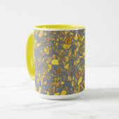 Modernes Gold Terrazzo Muster Tasse (Vorderseite Links)