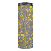 Modernes Gold Terrazzo Muster Thermosbecher (Rückseite)