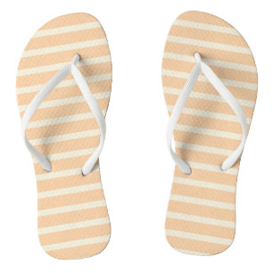 Modernes Gold und Creme gestreift Badesandalen
