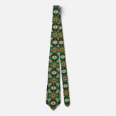 Modernes Gold und Emerald Necktie Krawatte (Vorderseite)