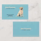 Modernes Gold- und Green Hunde-Illustrations-Tiera Visitenkarte (Vorne/Hinten)