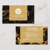 Modernes Gold und Marmor Visitenkarte (Vorne/Hinten)