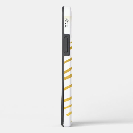 Modernes Gold und Monogramm Case-Mate iPhone Hülle (Rückseite / Rechts)