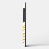 Modernes Gold und Monogramm Case-Mate iPhone Hülle (Rückseite / Links)