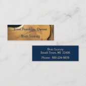 Modernes Gold und Navy Skinny Telefonnummerkarte (Vorne/Hinten)