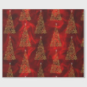Modernes Gold und Rote Weihnachten Geschenkpapier (Flach)