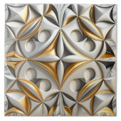 Modernes Gold und silberne Keramik Fliese (Vorderseite)