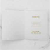 Modernes Gold und Weiß Chic Adult Happy Halloween Karte (Innenseite)