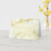 Modernes Gold und weißer Marmor 50 Jahre alt Karte (Gelbe Blume)