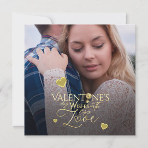 Modernes Gold Valentinstag Foto