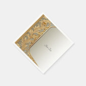 Modernes Gold Verziert Napkins Serviette (Ecke)