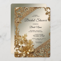 Modernes Gold Verziertes Brautparty