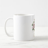 Modernes Gold Watercolor Blume Letter D | Monogram Kaffeetasse (Links)