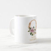 Modernes Gold Watercolor Blume Letter Q | Monogram Kaffeetasse (Vorderseite Links)