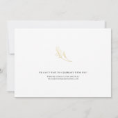 Modernes Gold Wedding Foto Save The Date (Rückseite)