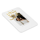 Modernes Gold Wedding Foto Save the Date Magnet (Rechte Seite)