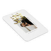 Modernes Gold Wedding Foto speichert das Date Magn Magnet (Rechte Seite)