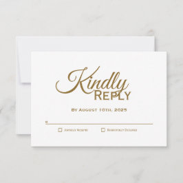 Modernes Gold Wedding RSVP