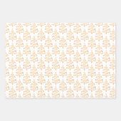 Modernes Gold Weihnachtsbaummuster Geschenkpapier Set (Vorderseite)