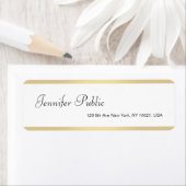 Modernes Gold Weißer Handschrift Name Elegant Einf (Insitu)