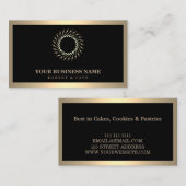 Modernes Gold Whisk Fork Bäckerei Visitenkarte (Vorne/Hinten)