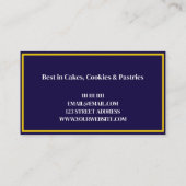 Modernes Gold Whisky Bäckerei Visitenkarte (Rückseite)