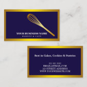 Modernes Gold Whisky Bäckerei Visitenkarte (Vorne/Hinten)