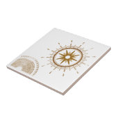 Modernes Gold & White Sternexplosion Celestial Des Fliese (Seite)