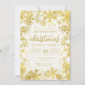 Modernes Gold Winter Wonderland Weihnachts-Party Einladung (Vorderseite)