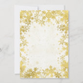 Modernes Gold Winter Wonderland Weihnachts-Party Einladung (Rückseite)