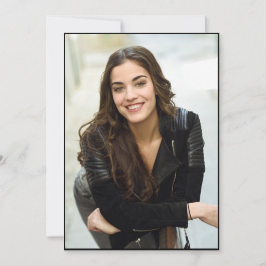 Modernes Golden Black Abschluss Hat Party Foto Einladung (Rückseite)