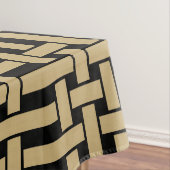 Modernes Golden Brown Basket Weave Muster Tischdecke (Beispiel)