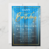 Modernes Golden Funkelnd 30. Geburtstag Party Einladung (Vorderseite)