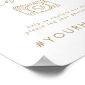 Modernes Goldenes Drehbuch für die Liebe Wedding H Poster (Ecke)