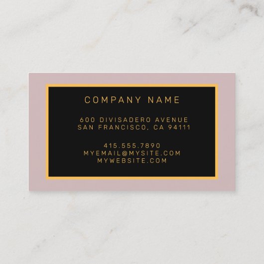 Modernes Goldenes Ereignis - Text hinzufügen Visitenkarte (Rückseite)