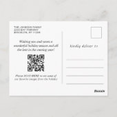 Modernes Goldenes FOTO Weihnachten Gruß Postkarte (Rückseite)