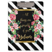 Modernes goldenes inspirierendes Zitat Klemmbrett (Vorderseite)