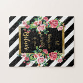 Modernes goldenes inspirierendes Zitat Puzzle (Horizontal)