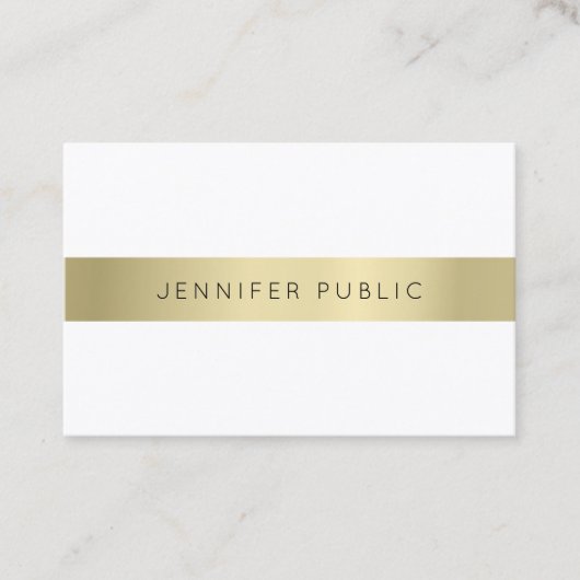 Modernes, goldenes, kreatives Template Visitenkarte (Vorderseite)