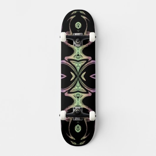 modernes goldenes Modemuster Skateboard (Vorderseite)