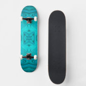 modernes goldenes Modemuster Skateboard (Vorderseite)