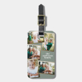 Modernes Goldenes MultiFoto Gepäckanhänger (Vorderseite vertikal)