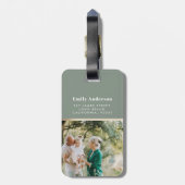 Modernes Goldenes MultiFoto Gepäckanhänger (Rückseite vertikal)