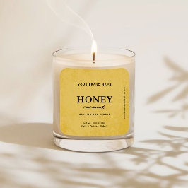 Modernes Goldenes Rustikales Label Quadratischer Aufkleber