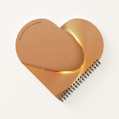 Modernes goldenes Wavy-Design Notizblock (Rückseite)