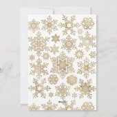 Modernes Goldenes Weihnachtsgrüßen im FOTO Feiertagskarte (Rückseite)