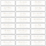 Modernes, goldfarbenes Hochzeitsgast-Adresslabel Aufkleber<br><div class="desc">Minimalistische Hochzeitsrata-Adressetikett mit modernem Skriptnamen und klassischer Serif-Schriftart-Adresse in farbeditierbarer Goldfarbe,  einfach und elegant. Ideal für eine einfache,  moderne Hochzeit. Alle passenden Teile in der Sammlung anzeigen</div>